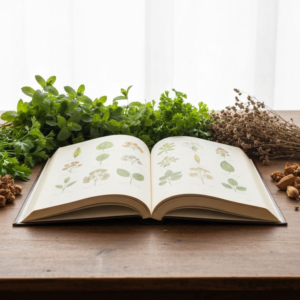 Educational materials with botanical elements